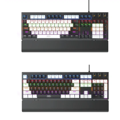ست گیمینگ موس و کیبورد سیمی با نورپردازی RGB ایکس او KB-06