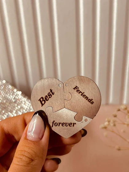 پلاک ست استیل best friend forever