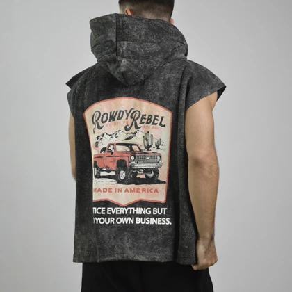 هودی آستین حلقه‌ای اسپرت سنگشور توکرکی مدل SPL-4F0698 مشکی