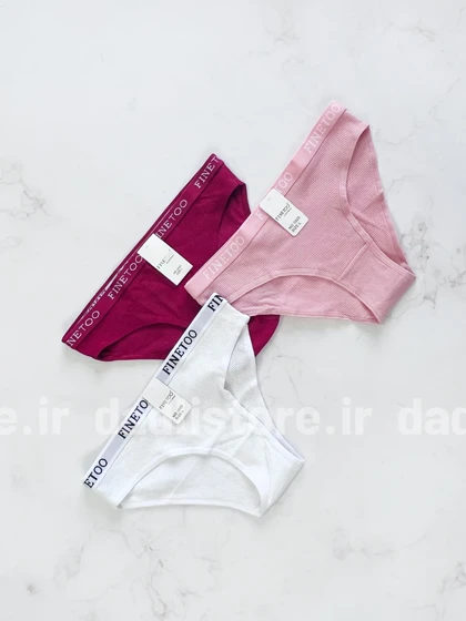 شورت اسلیپ کبریتی کمر کش نوشته FINETOO