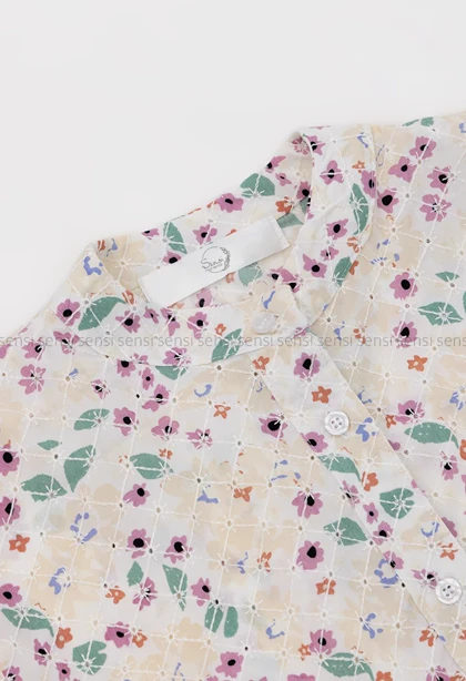 شومیز لینن ایتالیایی خامه دوزی کد1002770