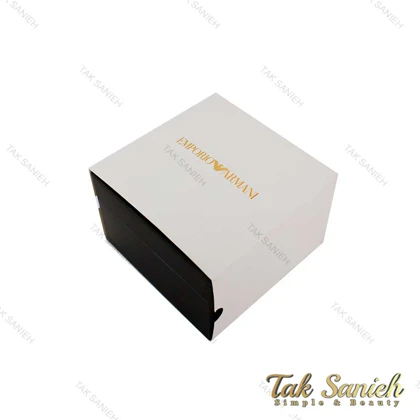 ساعت امپریو آرمانی زنانه دورنگ طلایی ایندکس خط Armani-7859-L