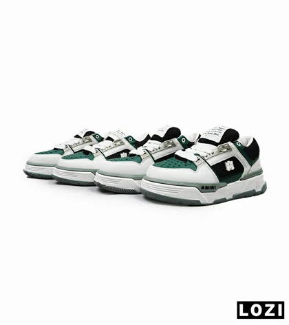 کفش کتانی سبز مشکی سفید AMIRI MA2 Leather