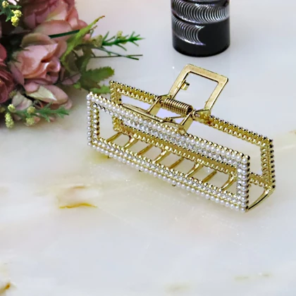 کلیپس مو زنانه مدل نگین و مروارید