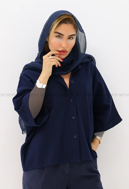 شومیز لینن اورشرت کد1006379