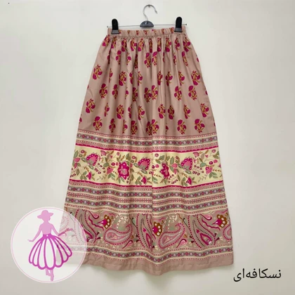 دامن نخی بلند طرح ماهک در رنگبندی متنوع