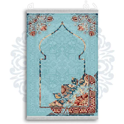 فرشینه از جنس پارچه هازان مخمل ترک طرح سجاده برند دفه کد DSJ 81