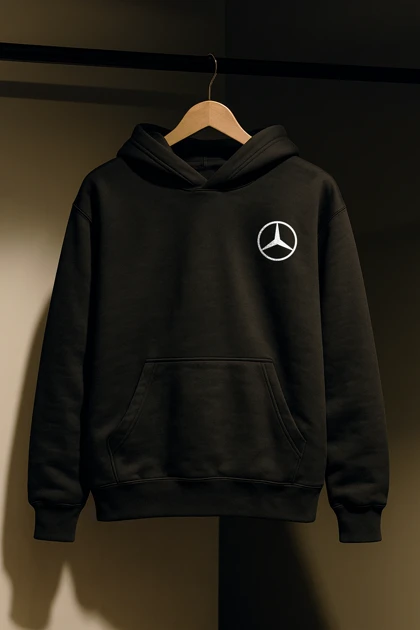 هودی مشکی طرح Mercedes Benz