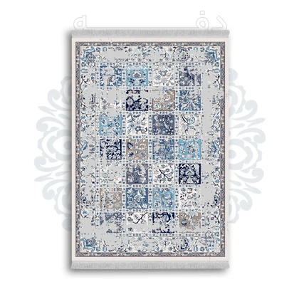 *جدید* فرشینه از جنس پارچه شانل مخمل ترک طرح فانتزی برند دفه کد 1154