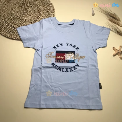 تیشرت شلوارک پسرانه مدل new york آبی روشن