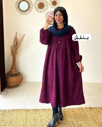 مخمل کبریتی دکمه دار