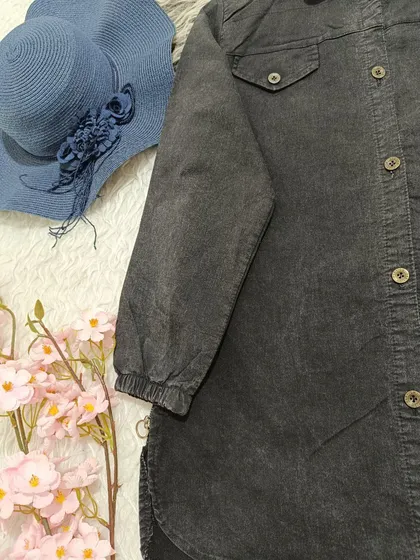 مانتو بغل زیپ جین زنانه 1038