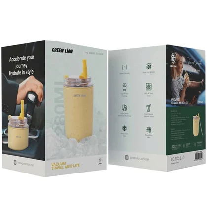 ماگ مسافرتی 280 میلی لیتری گرین لاین GNVATMUG280BK