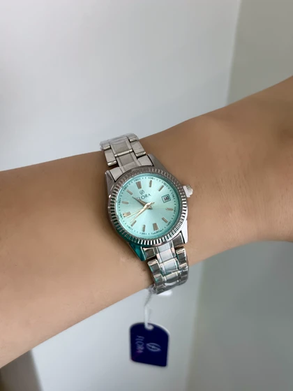 ساعت استیل صفحه گرد دخترانه فلورا 814