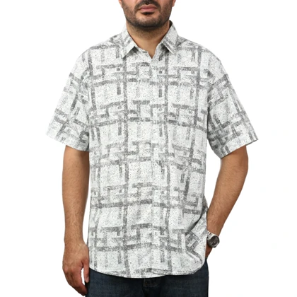 پیراهن آستین کوتاه طرح دار مردانه برند مد مدل 14212112