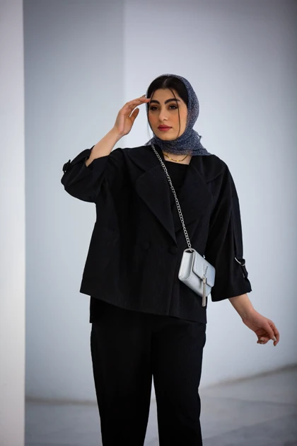 مانتو شلوار ایمبالانس آستین سگک