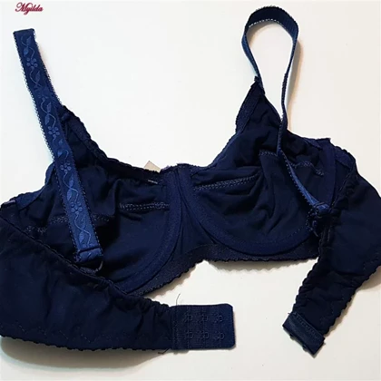 سوتین زنانه فنردار سرمه ای کد 5044