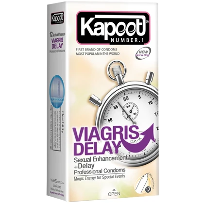 کاندوم مدل viagris delay بسته 12 عددی کاپوت