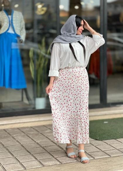 دامن پینترستی آسترکشی شده وارداتی کد 818