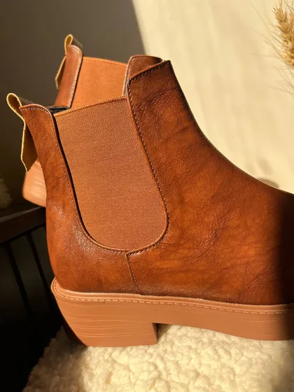 نیم بوت کلاسیک دو کش زنانه کد 1815