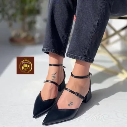 صندل پاشنه‌دار مجلسی زنانه دورمچی نوک تیز F 34