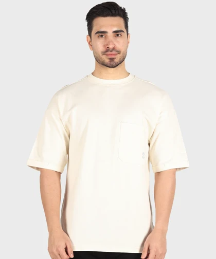 تیشرت باکسی مردانه ساده و تک جیب 1721