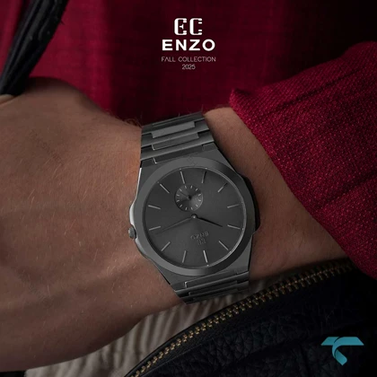 ساعت انزو مردانه EC-600GGG اورجینال دودی Enzo-8288-G