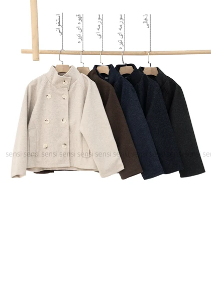 ترنچ کت فوتر یقه ایستاده کد1004826