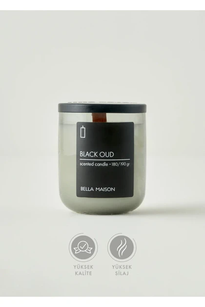 شمع موم سویا Bella Maison مدل Black Oud - ذغالی