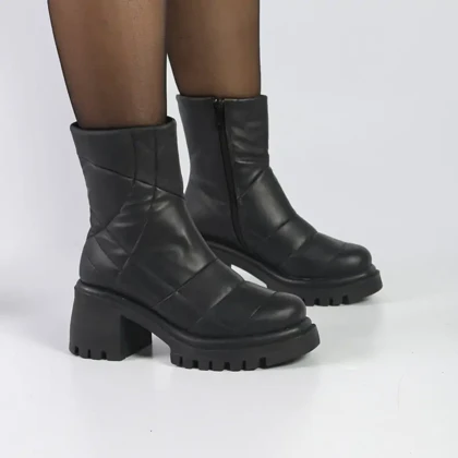 بوت و نیم بوت زنانه و دخترانه مدل بغل زیپ رنگ مشکی کد M905