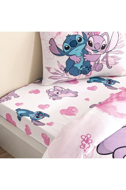 سرویس روتختی یک نفره Taç مدل Lilo&Stitch پنبه‌ای - چندرنگ