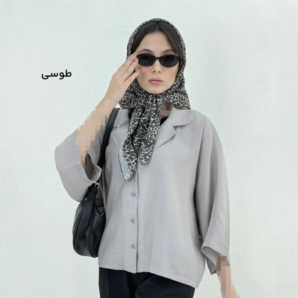 شومیز زنانه سیلک پری یقه انگلیسی | آی بولک