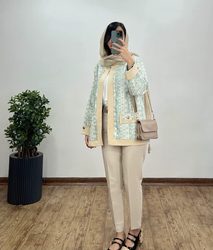 مانتو کتی مجلسی ژاکارد طلوع