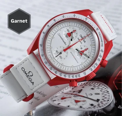 ساعت امگا سواچ مریخ سفید قرمز Omega Swatch to Mars