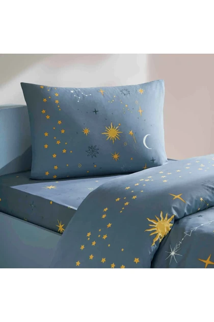 سرویس روتختی Taç مدل Mopti پنبه‌ای - آبی