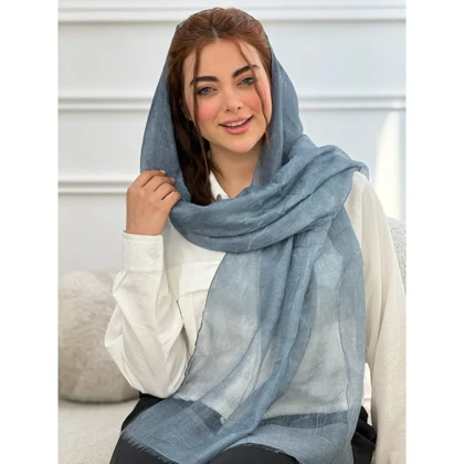 شال حریرنخ چروک مونو