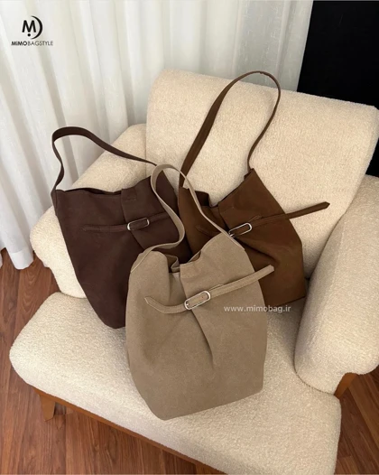 کیف دخترانه آناگل با پارچه چرم طبیعی