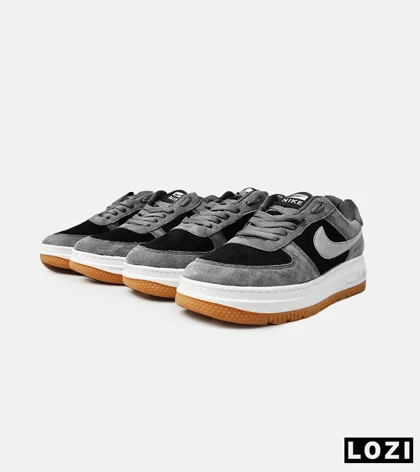 کفش کتانی مردانه بزرگ پا طوسی مشکی NIKE AIR FORCE مدل 4063