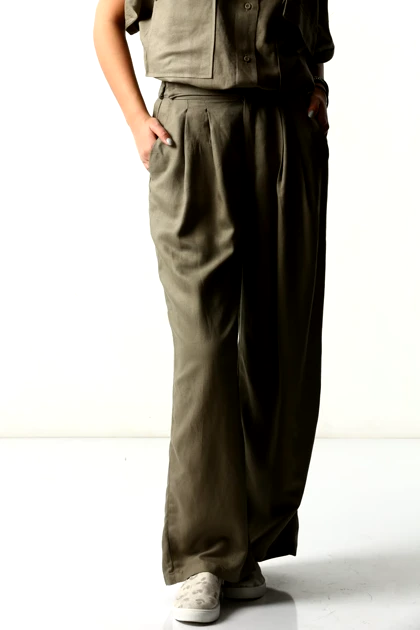 شلوار کمر دار آزاد دوپیلی