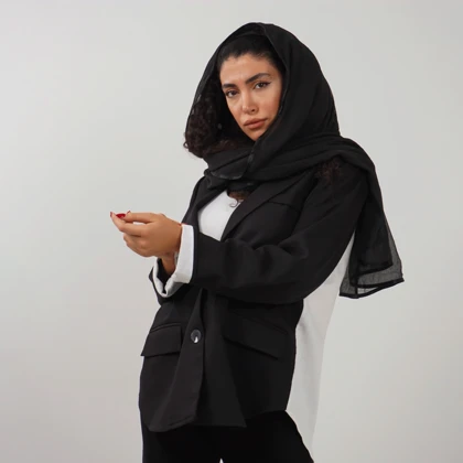 کت لینن کجراه پشت چاک