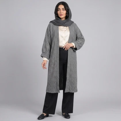 مانتو زنانه موهر بیسکویتی پاییزی کد 85