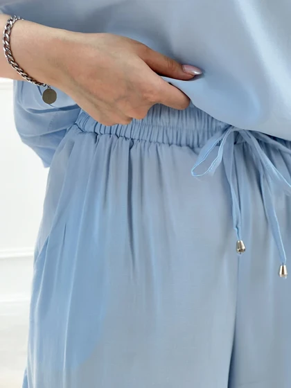 ست بلوز کراپ و شلوار زنانه مینو