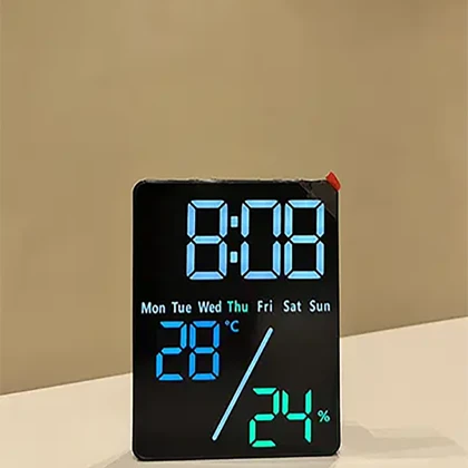 ساعت دیجیتال LED رومیزی مدل 5508 با نمایش دما و رطوبت