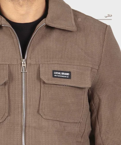 خرید کت کتان زیپ‌دار و داخل خز 2602