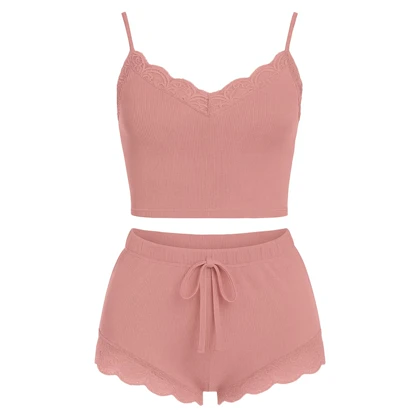 تاپ شورتک نخی کبریتی 2026 رنگ کالباسی برند آنیتا