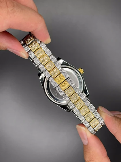 ساعت مچی رولکس دیت جاست سیلورطلایی تمام نگین Rolex Datejust