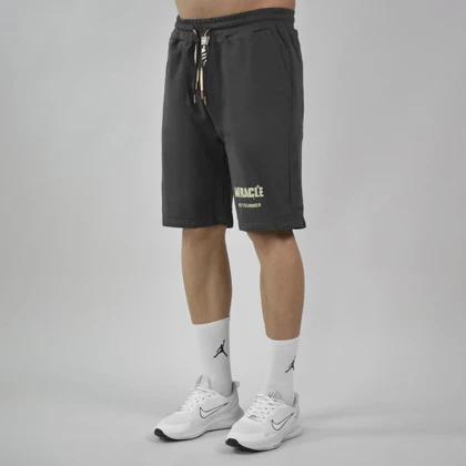 ست تیشرت و شلوارک اسپرت شنگلی مدل T110 طوسی تیره