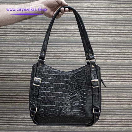 کیف زنانه چرم مدل لادن رنگ مشکی