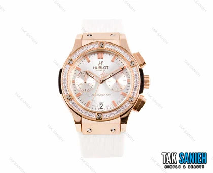 ساعت هابلوت زنانه سفید نگین‌دار Hublot-2557-L