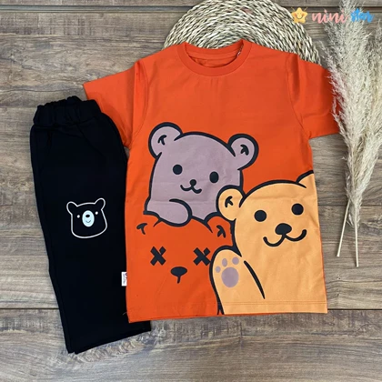 تیشرت شلوارک پسرانه خرسی (5 تا 10 سال)